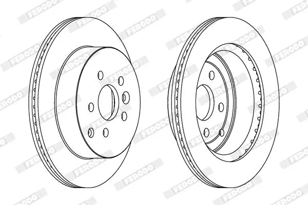 FERODO Arka Fren Diski DDF1609 1024217. Görsel