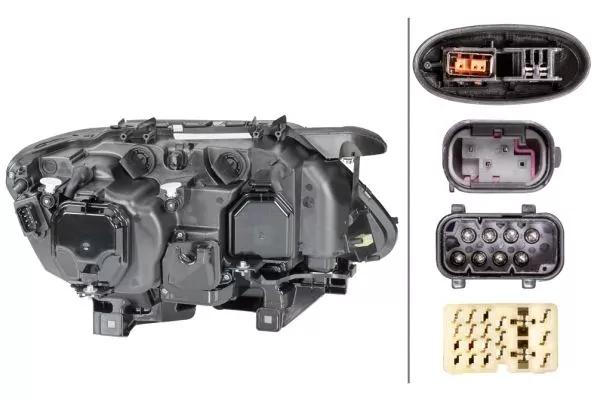 HELLA Far Komple Sol Adaptivli Bi Xenon 1ZS009044511 1049259. Görsel