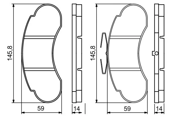 BOSCH Ön Fren Balatası 0986494942 1065562. Görsel