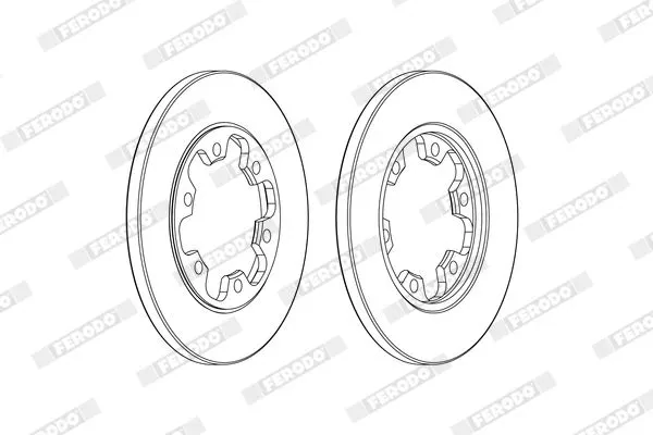 FERODO Arka Fren Diski Çift Teker DDF2485C 1110277. Görsel