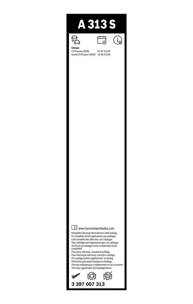 BOSCH Ön Cam Silecek Süpürgesi Takım Aerotwin 800/750 mm 3397007313 1131343. Görsel