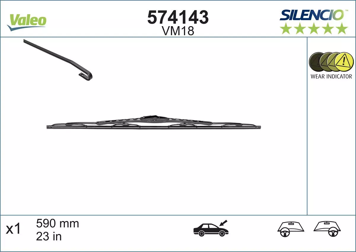 VALEO Silecek Süpürgesi Yolcu Tarafı 590mm