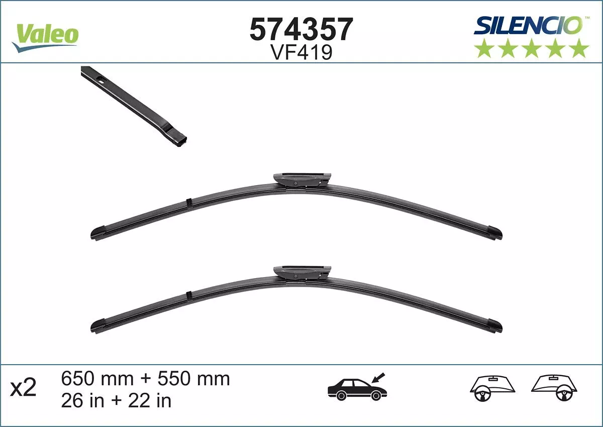 VALEO Silecek Süpürgesi Seti X Trem 650 550mm Flat Blade