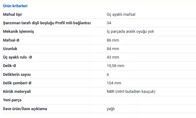 GKN Aks Kafası İç 305017 1146297. Görsel