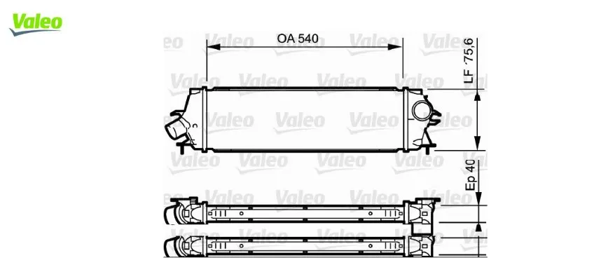 VALEO Turbo İntercooler Radyatörü 818771 1148946. Görsel