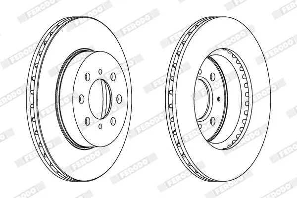 FERODO Ön Fren Diski Havalı 262 4mm Takım DDF492 1149086. Görsel