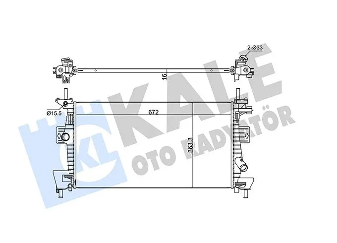 KALE Motor Su Radyatörü 347280 1149207. Görsel
