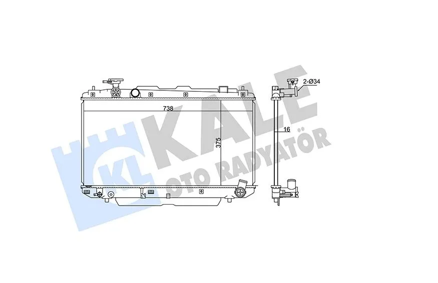 KALE Motor Su Radyatörü 346215 1149264. Görsel