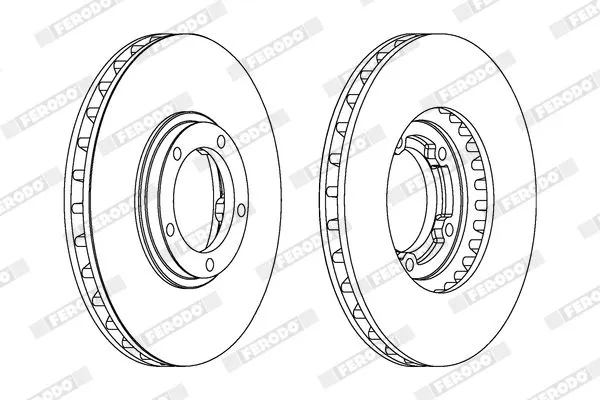 FERODO Ön Fren Diski Havalı 274 5mm Takım DDF1658 1149317. Görsel